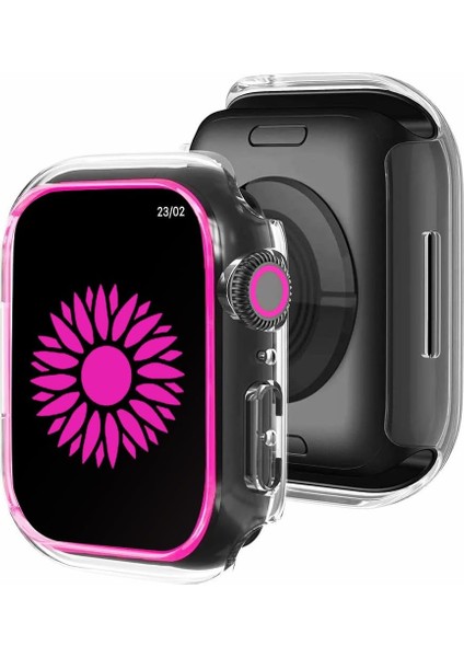 Se 6 5 4 44MM Kasa Kılıf Neon Sert Şeffaf Tam Kaplayan Kılıf Koruyucu Kılıf Parlak Renkli Se 6 5 4 44MM ile Uyumludur