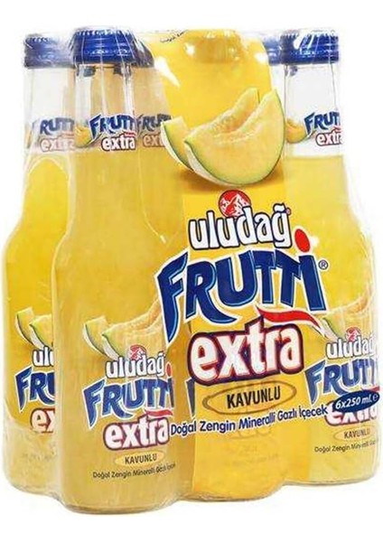 Uludağ Frutti Extra Kavunlu Soda 250 ml 6'lı Paket