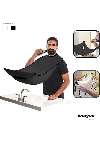 Renkli Pratik Evde Saç Sakal Tıraş Önlüğü Hijyenik Sakal Kesme Örtüsü Traş Önlüğü Siyah Ipli Tela Kumaş Ergonomik Önlük fiyatları