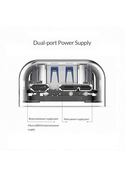 Şeffaf LED Işıklı 5gbps 4 Portlu Usb-A 3.0 Çoklayıcı 30 cm Kablolu modelleri