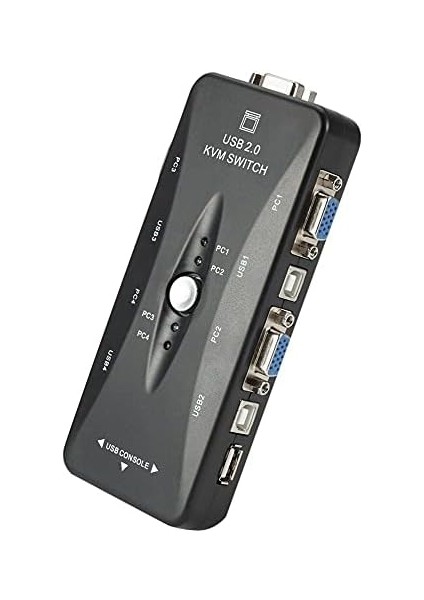 AL-4210 4 Port USB Kvm Switch 4 Pc Kasa Tek Kontrol Çoklu VGA fiyatları