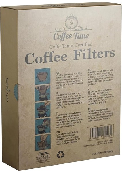 Time Sertifikalı Filtre Kahve Kağıdı Coffee Filters 1/4 4 Numara 40'lı Paket fiyatları