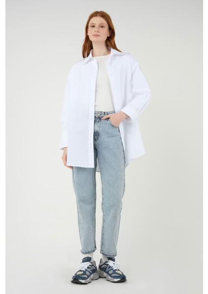 Poplin Gömlek Kısa Beyaz