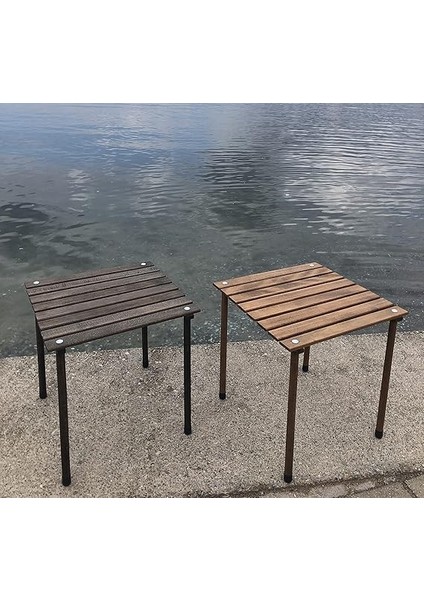 The Joy 50 x 50 x 50 Katlanır Rulo Kamp ve Piknik Masası Kahverengi fiyatları