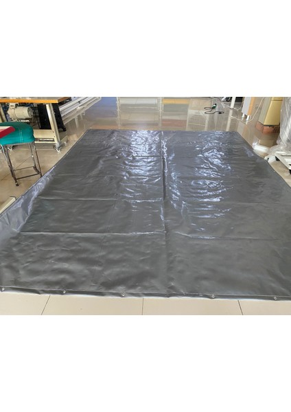 Gri Su Geçirmez Kapsüllü Balkon, Gölgelik Çadır Brandası Uv Katkılı Güneşten Koruma Dokuma Branda