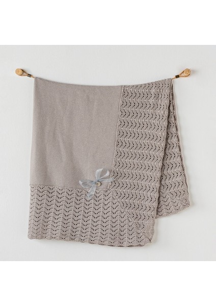 AC24329 Triko Bebe Battaniye 100X90 Grey