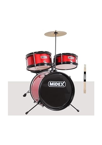 CD300X-RD Akustik Çocuk Baterisi Davulu Seti 5-14 Yaş Için Full Set modelleri