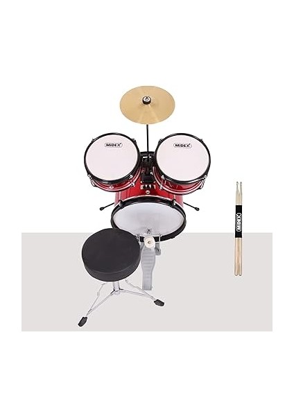 CD300X-RD Akustik Çocuk Baterisi Davulu Seti 5-14 Yaş Için Full Set fırsatları