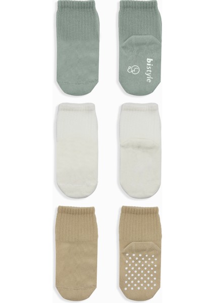 Basic Kaymaz Penye Soket Çorap 3lü BS10106 Nil Ekru Bej fiyatları