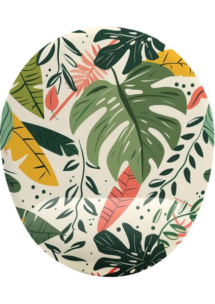 Fikirler Yaprak Desenli Bilek Destekli Mouse Pad