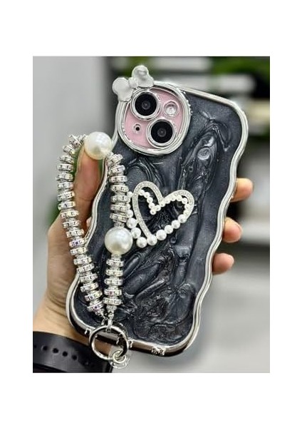 Go Aksesuar 15 ile Uyumlu Fiyonklu Kalp Oyuncak Tasarımlı Esnek Silikon Kılıfı modelleri