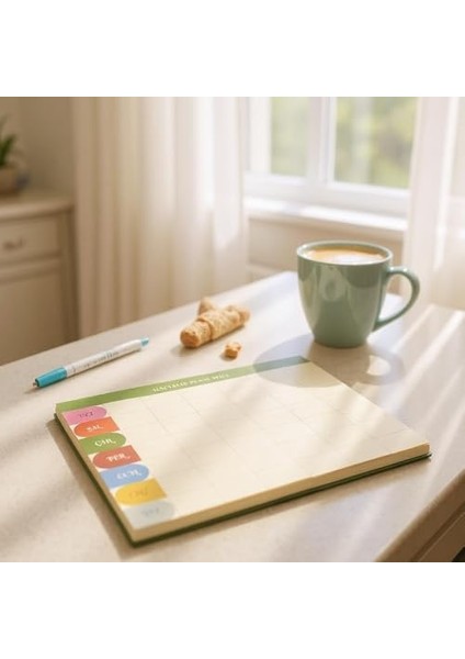 Tanıtım Tarihsiz A4 Haftalık Masa Planlayıcı – 80 Yaprak | Minimal Tasarım | Ofis & Ev Için Haftalık Takip Bloku fiyatları