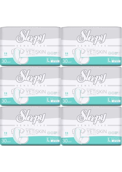 Yetişkin Hasta Bezi Bel Bantlı L - Large - Büyük 180 Adet (6pk*30)