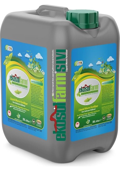 Sıvı Solucan Gübresi 20 Lt. Organik Gübre