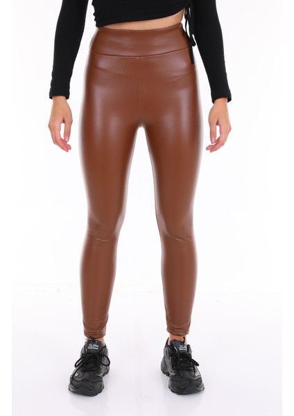 Suni Deri Tayt Taba Rengi fırsatları