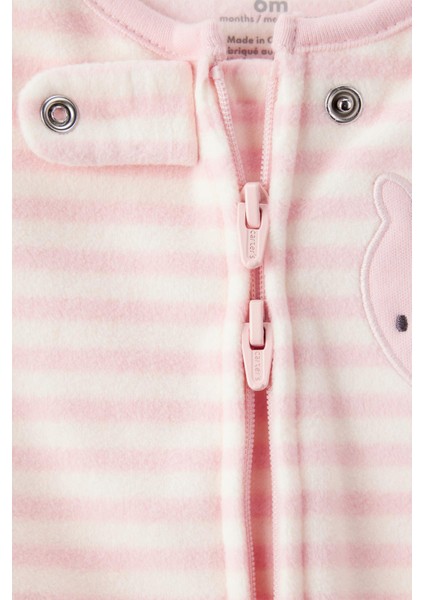 Kız Bebek Pembe Polar Tulum modelleri