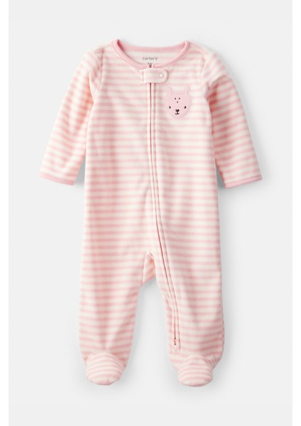 Kız Bebek Pembe Polar Tulum