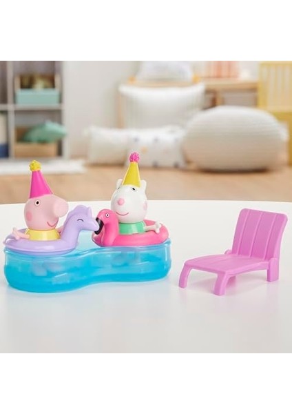Pig Peppa's Havuz Partisi Oyun Seti, 2 Figür ve 4 Aksesuar, Okul Öncesi Oyuncakları, Çocuk Hediyeleri, 3 Yaş ve Üzeri modelleri