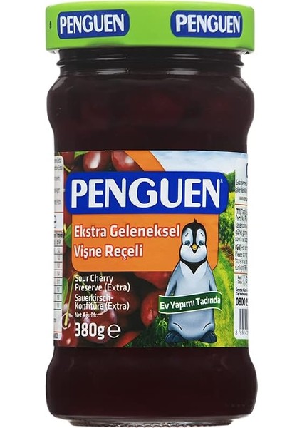 Penguen Vişne Reçeli Ekstra Geleneksel 380GR