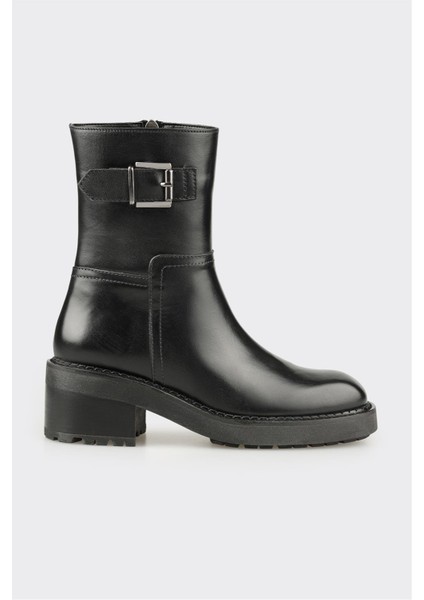 Siyah Deri Kadın Günlük Bot