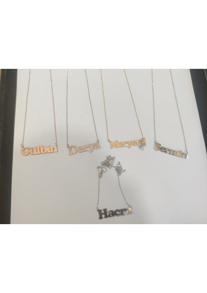 925 Ayar Papatya Silver Doğum Taşlı Özel Isim Kolye.rose.gold.rodaj fiyatları