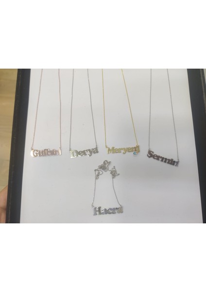 925 Ayar Papatya Silver Doğum Taşlı Özel Isim Kolye.rose.gold.rodaj fırsatları