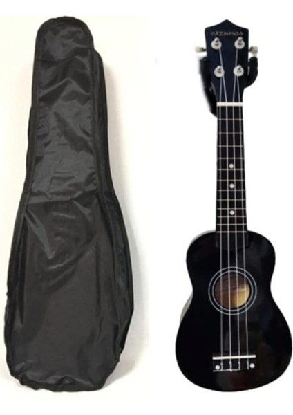 Ukulele Siyah Soprano + Kılıf + Pena