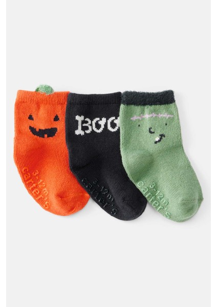 Erkek Bebek Desenli 3lü Çorap