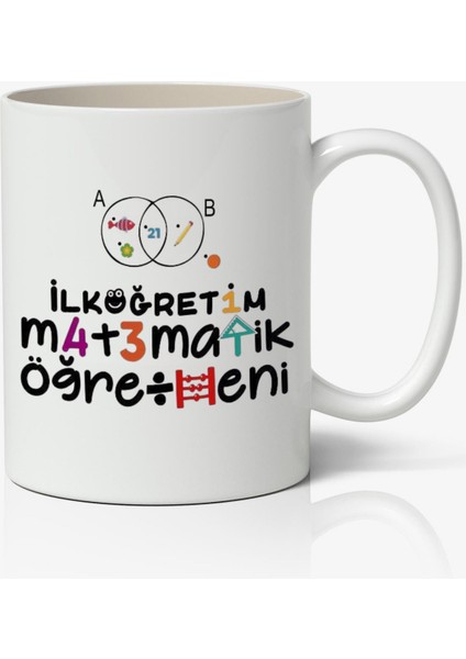 Kişiye Özel Ilköğretim Matematik Öğretmeni Öğretmene Hediye Beyaz Kupa - Öğretmenler Günü