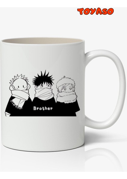 Jujutsu Kaisen Brother Anime Temalı Beyaz Kupa Bardak Sevgiliye Arkadaşa Hediye