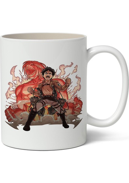 Kişiye Özel Attack On Titan Anime Temalı Baskılı Kişiye Özel Kupa Bardak - Sevgiliye Arkadaşa Hediye