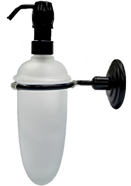 Pirinç Siyah Sıvı Sabunluk, Modern ve Dayanıklı Banyo Aksesuarı, Suya ve Neme Dayanıklı Duvar Tipi Sabunluk