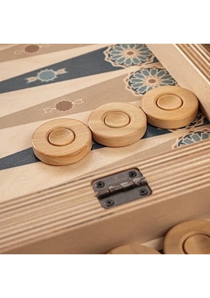 Etnik Tasarımlı El Yapımı Modern Ahşap Tavla Seti Ürün Boyutları 25 x 48 x 6,5 cm modelleri