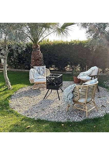 Group Şömine Ateş Çukuru Bahçe Şöminesi 60 Litre Geniş Hacim Bahçe Sobası Fire Pit Mangal fiyatları