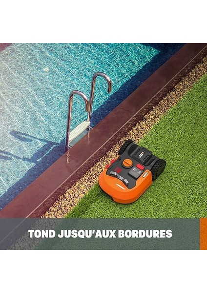 WR155E 20V 5.0AH 22CM Landroıd Tam Otonom Kömürsüz Çim Biçme Robotu indirimleri