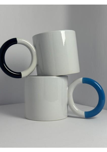 Daire Kulplu Kişiye Özel Tasarım Porselen Kupa | Yelkovan Studio fiyatları