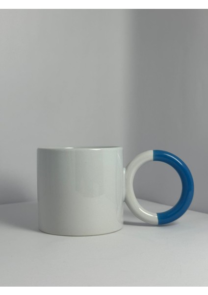 Daire Kulplu Kişiye Özel Tasarım Porselen Kupa | Yelkovan Studio