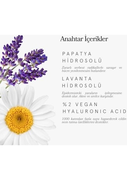 Pelcare Daisy Floral Mist | Lavanta ve Papatya Hidrosolü Içeren Yüz ve Boyun Spreyi (50 ml | 1.7 Oz)