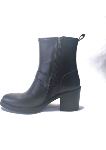 Kadın Hakiki Deri 7.5 cm Topuklu El Yapımı Tokalı Günlük Şık Bot fırsatları