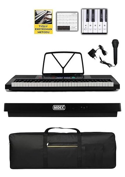 PS-2500 LED Ekran 61 Tuşlu Org Çanta Notalık ve Adaptörlü (300 Ses 300 Ritim) fırsatları