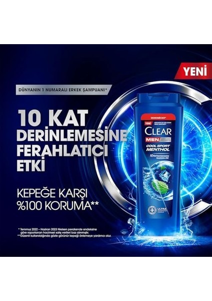Clear Men Erkek Şampuan Cool Sport Menthol Kepeğe Karşı Etkili 600 ml modelleri