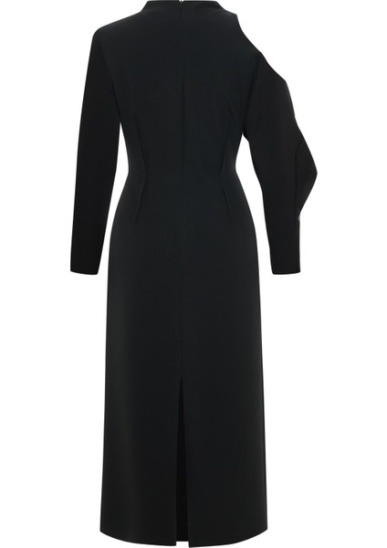 Omuz Detaylı Düz Elbise 26W40882 fiyatları