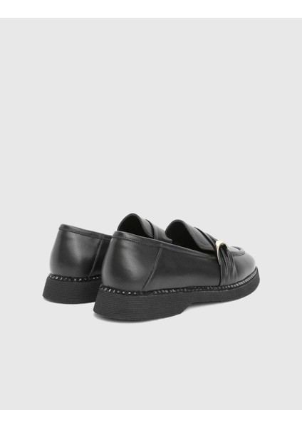 Lissima Hakiki Deri Siyah Kadın Loafer Ayakkabı fırsatları