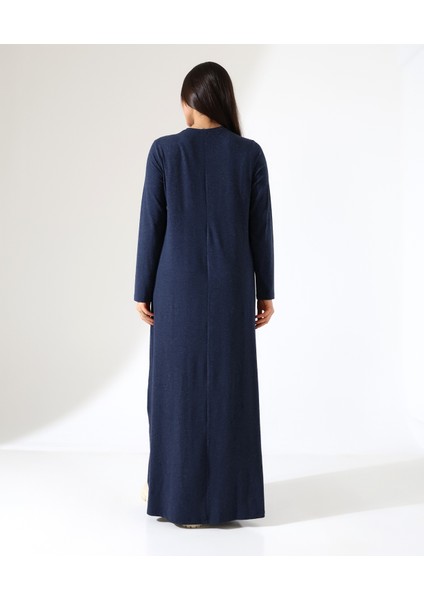 Kadın Yün Viskon Uzun Büyük Beden Elbise