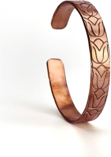 El Yapımı Ayarlanabilir Kalın Saf Bakır Bileklik, Bakır Bilezik BB-339 fırsatları