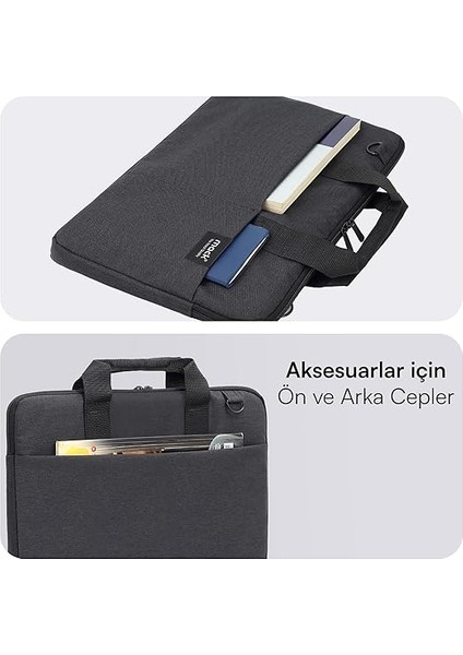 Cityfit MCC-703 Laptop Çantası, Erkekler ve Kadınlar Için Profesyonel Bilgisayar Çantası, 15.6 Inç Notebook Çantası, Evrak Çantası, Siyah modelleri