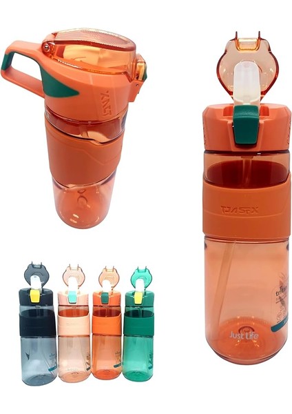 ml Tritan Su Şişesi – Dayanıklı ve Hafif Spor Matara, Bpa Içermez, Sızdırmaz Kapak, Taşınabilir ve Şık Tasarım, Sağlıklı Içim Için Ideal, Spor ve Günlük Kullanıma Uygun (Sıcak Turuncu)