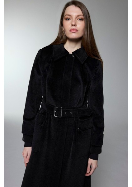 Kapüşonlu Kemer Detaylı Kaban fiyatları