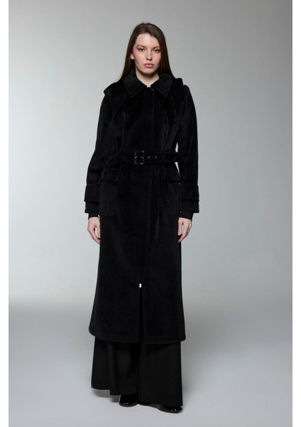 Kapüşonlu Kemer Detaylı Kaban modelleri