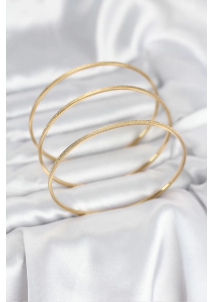 316L Çelik Gold Renk Simli Model Ajda 65 mm Kadın Bileklik fiyatları